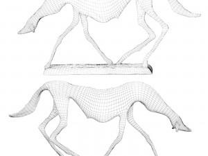 Dog of the Moon sculpture 3D Model