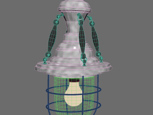 Pendant light Industrial Nautical Brass Black 3D 模型