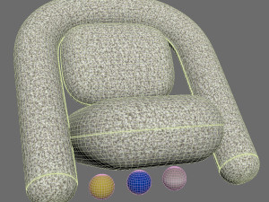 Armchair Bun 3D मॉडल