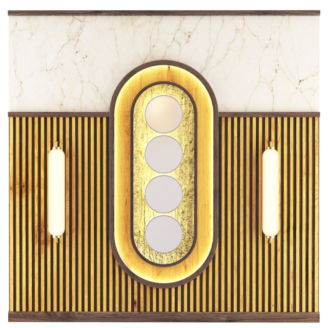 Decorative panel 2 3D Model .c4d .max .obj .3ds .fbx .stl .blend 