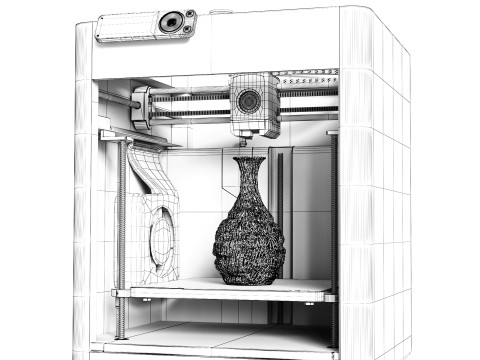 3D printer BambuLab P1S Modello 3D