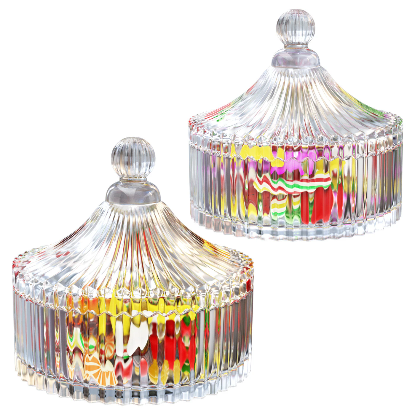 Sugar bowl with sweets 3D Model .c4d .max .obj .3ds .fbx .stl .blend 