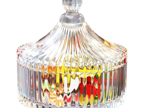 Sugar bowl with sweets 3D Model