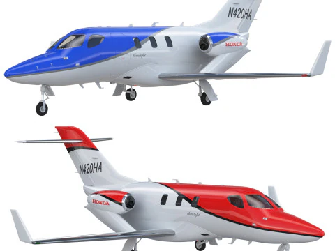 avi&oacute;n hondajet Modelo 3D