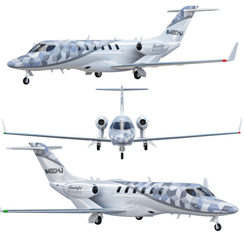 Hondajet Echelon airplane Modello 3D .c4d .max .obj .3ds .fbx .stl .blend 