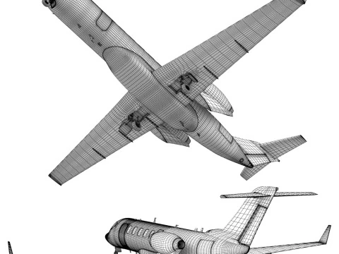 Hondajet Echelon airplane 3D Model