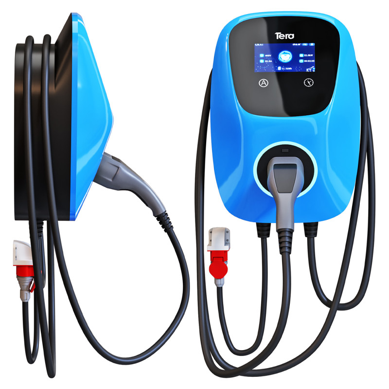 Charging station for electric vehicles Tera EV Smart Modello 3D .c4d .max .obj .3ds .fbx .stl .blend