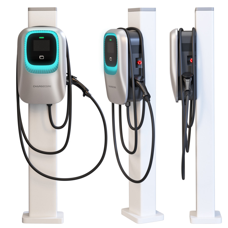 Chargecore Electric Vehicle Charging Station Modelo 3D .c4d .max .obj .3ds .fbx .stl .blend 