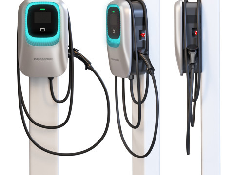 Chargecore Electric Vehicle Charging Station 3D मॉडल