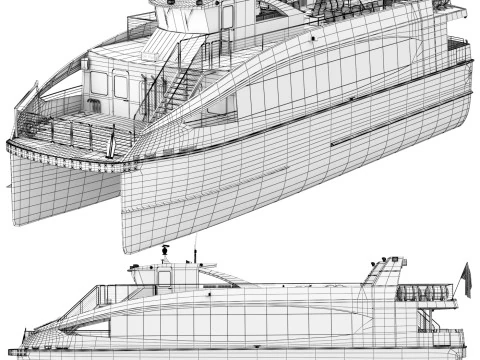 New York City Ferry 3D Model