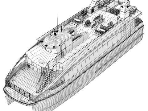 New York City Ferry 3D Model