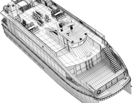 New York City Ferry 3D Model