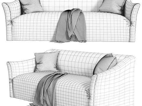 Flare Arm Sofa 3D Model