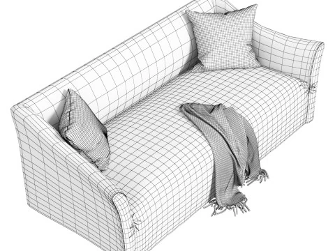 Flare Arm Sofa 3D Model