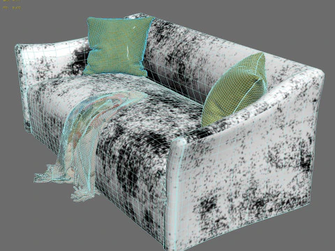Flare Arm Sofa 3D Model
