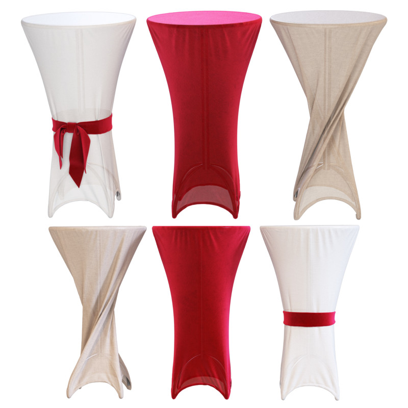 Cocktail tables in fabric Model 3D .c4d .max .obj .3ds .fbx .stl .blend 