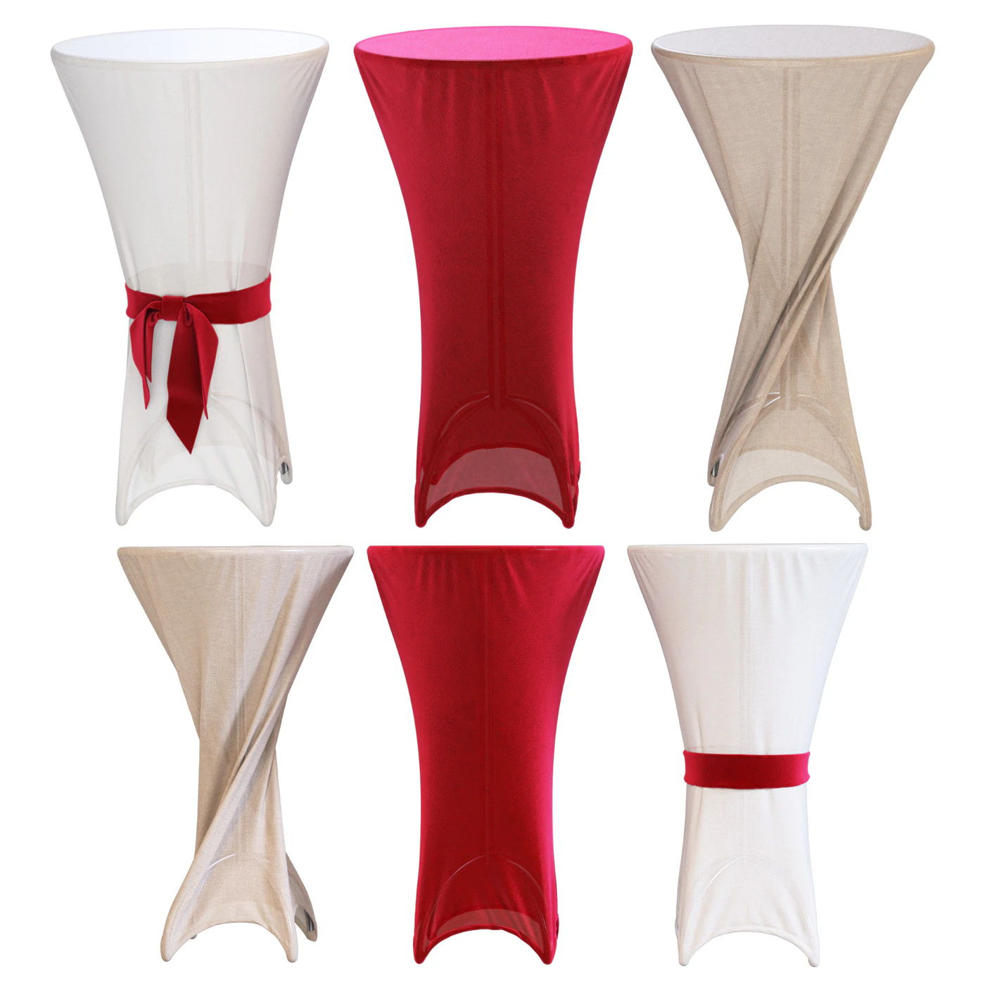 Cocktail tables in fabric 3D Model .c4d .max .obj .3ds .fbx .stl .blend