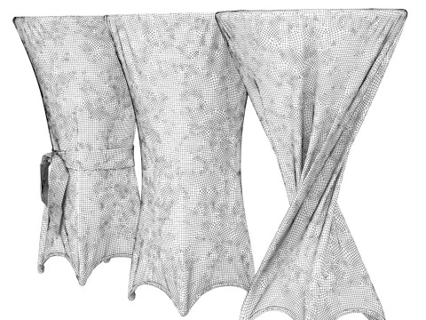 Cocktail tables in fabric 3D Model