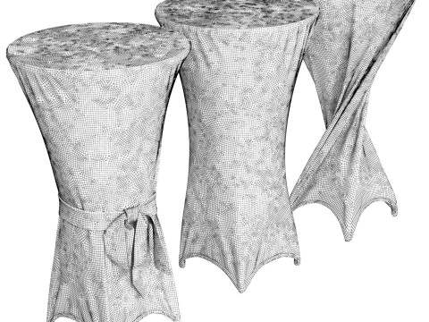 Cocktail tables in fabric 3D Model
