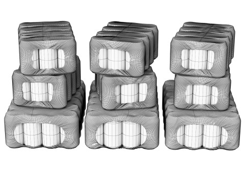 Beverages in packaging 3D Model