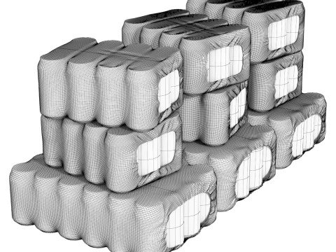 Bebidas em embalagens Modelo 3D