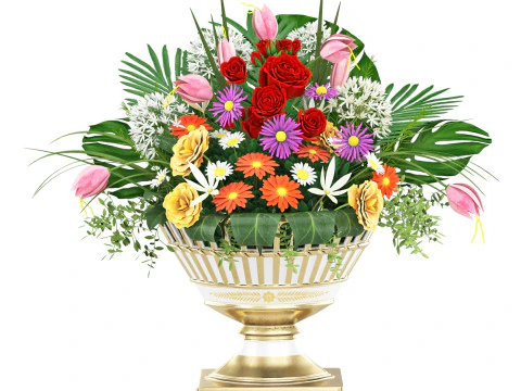 Ramo en un florero Modelo 3D