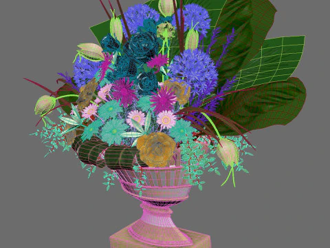Bouquet in a vase 3D Model