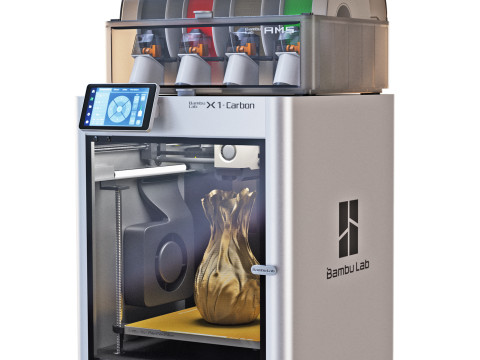 3D printer BambuLab X1 Carbon AMS 3Dモデル