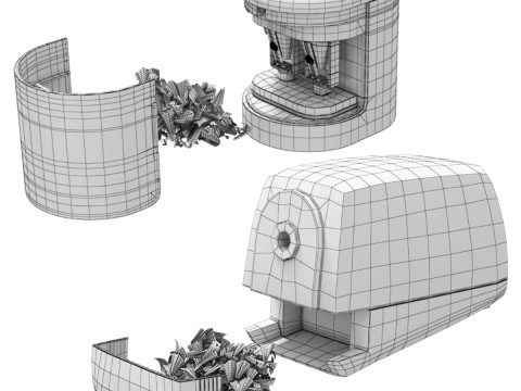 Set of electric sharpeners 3D 모델