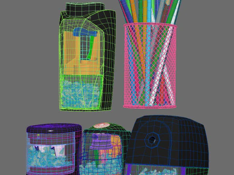 Set of electric sharpeners 3D Model