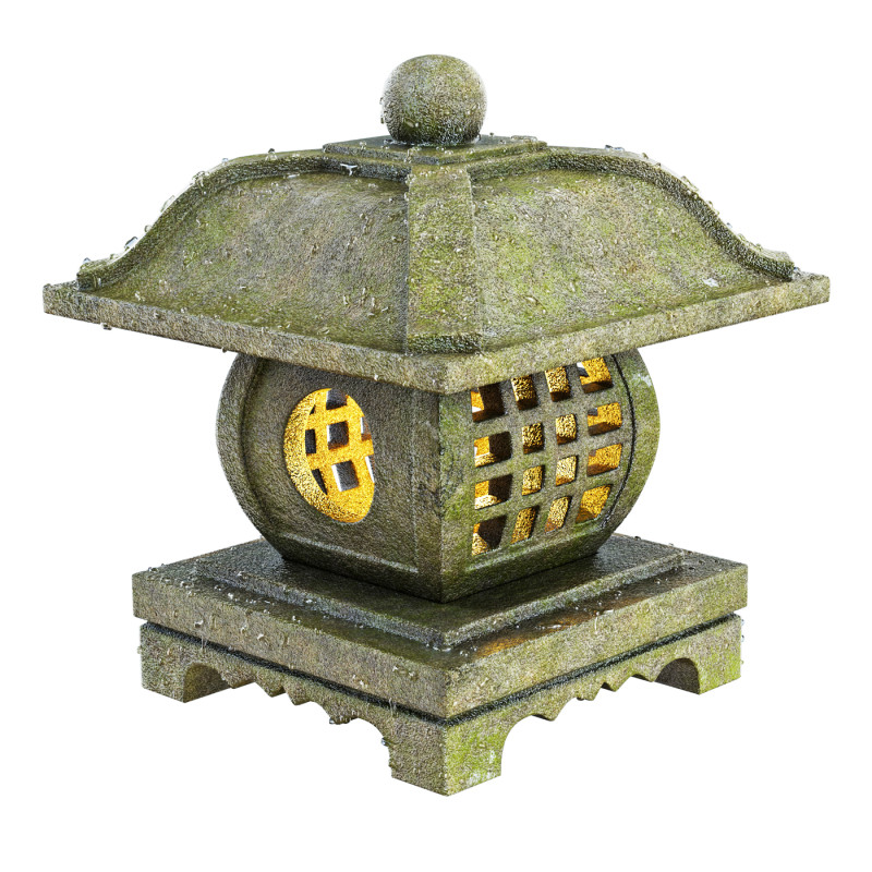 Chinese Garden Lantern Modello 3D .c4d .max .obj .3ds .fbx .stl .blend 