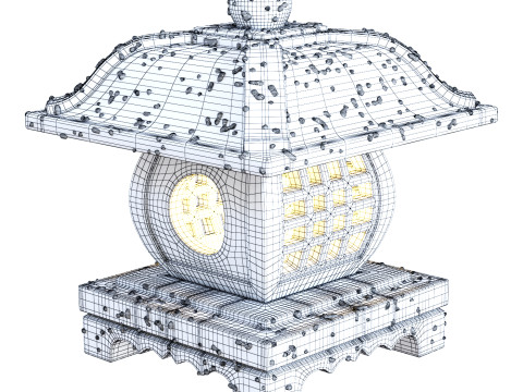 Chinese Garden Lantern Modello 3D