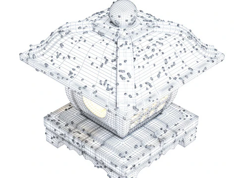 Chinese Garden Lantern 3D Model