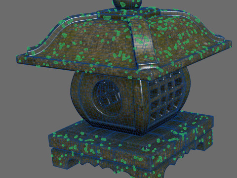 Chinese Garden Lantern Modello 3D