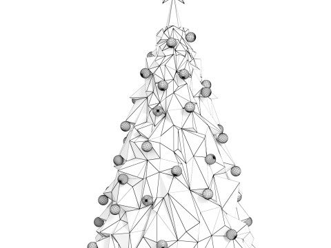 Modern Christmas tree 3D Model