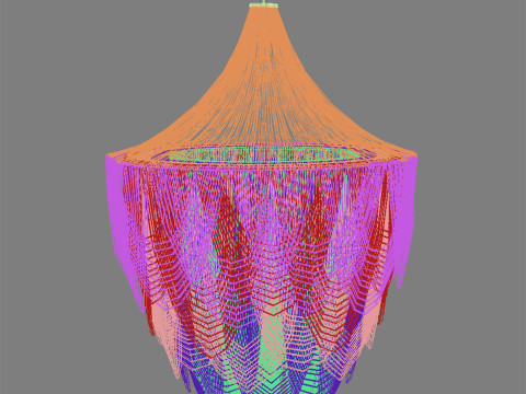 Leather Chandelier 3D Модель
