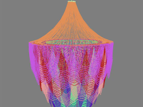 Leather Chandelier 3D Model