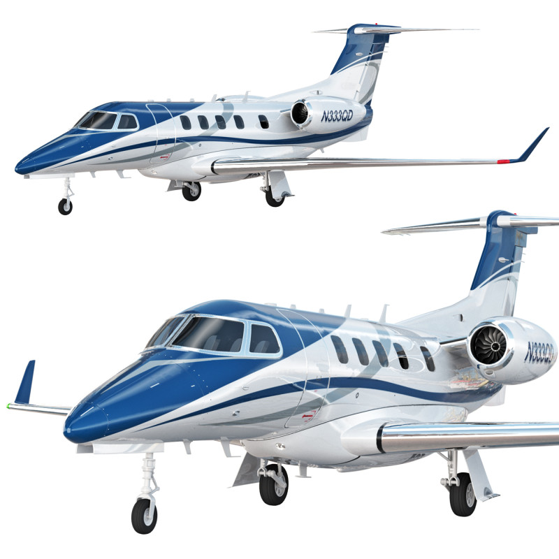 Embraer Phenom 300 aircraft 3D मॉडल .c4d .max .obj .3ds .fbx .stl .blend 