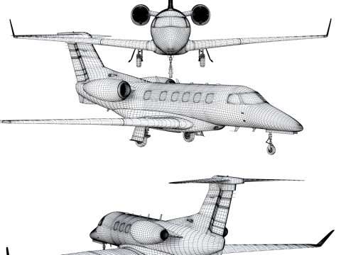 Embraer Phenom 300 aircraft 3D मॉडल
