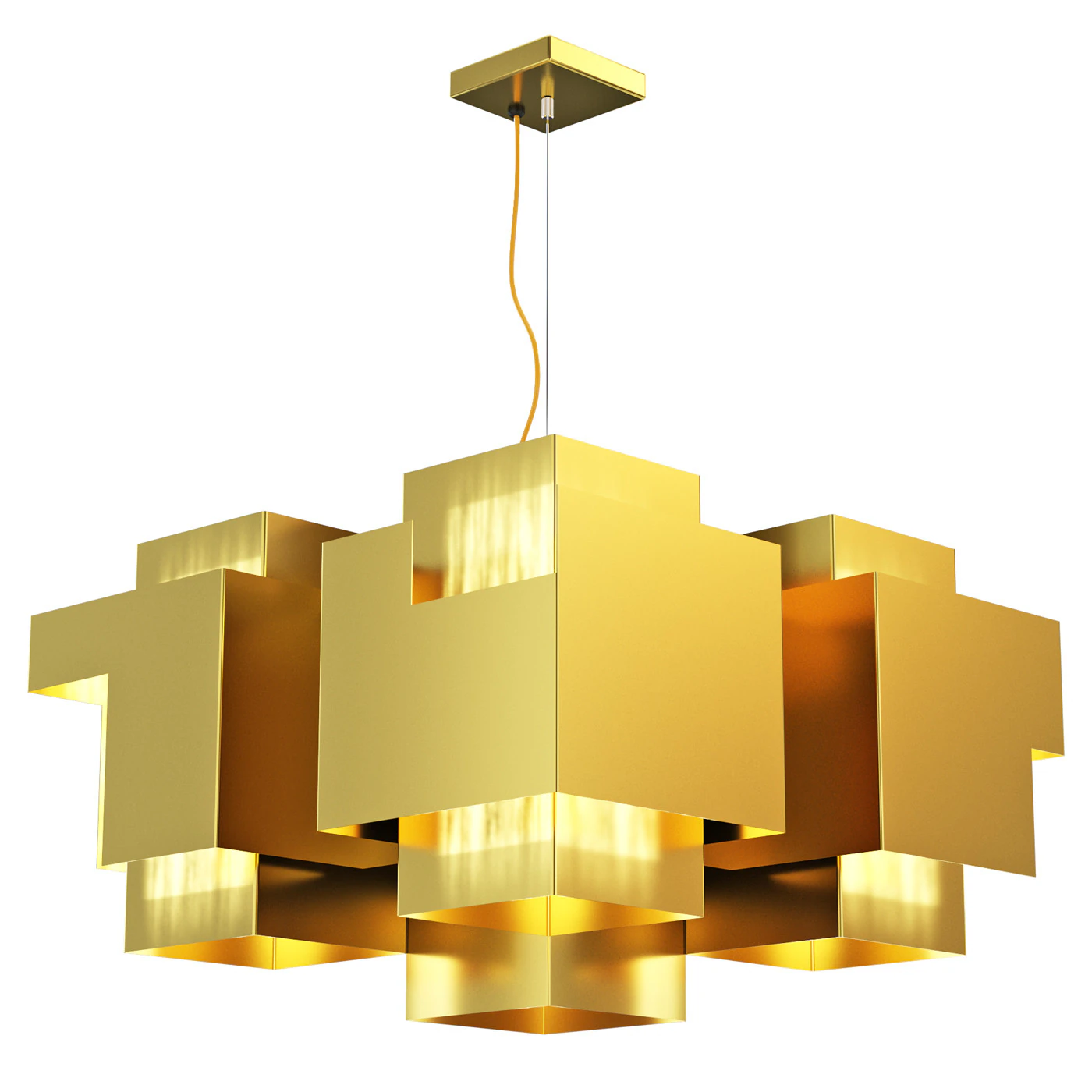 Skyline Brass Chandelier for rsj 3D Model .c4d .max .obj .3ds .fbx .stl .blend 