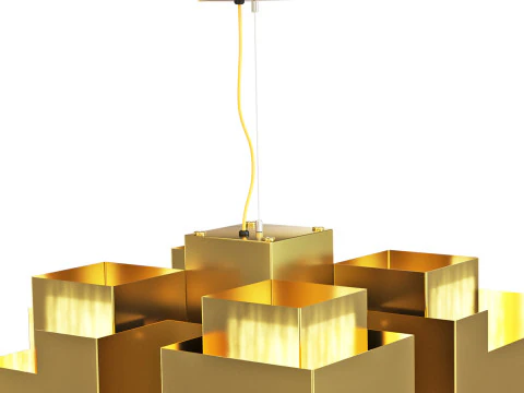Skyline Brass Chandelier for rsj 3D Model