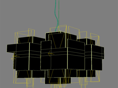 Skyline Brass Chandelier for rsj 3D मॉडल