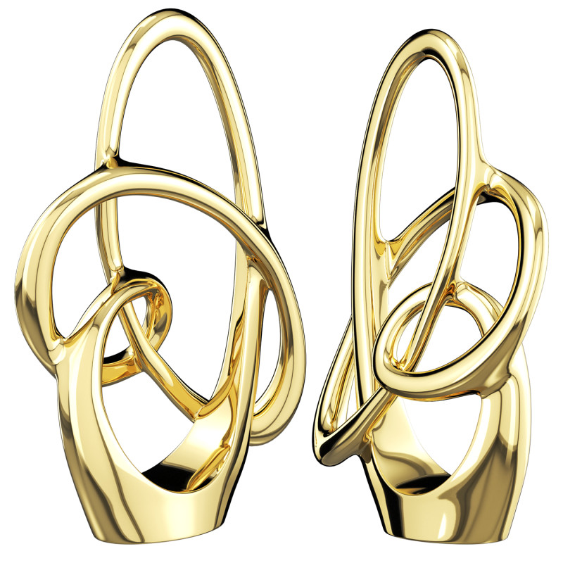 Abstract gold decor 3D Модель .c4d .max .obj .3ds .fbx .stl .blend 