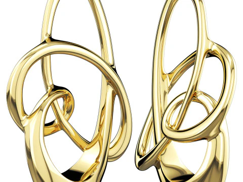 Dekorasi emas abstrak Model 3D