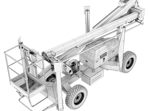 Self-propelled lifting platform Niftylift SD50 4x4 3D Model