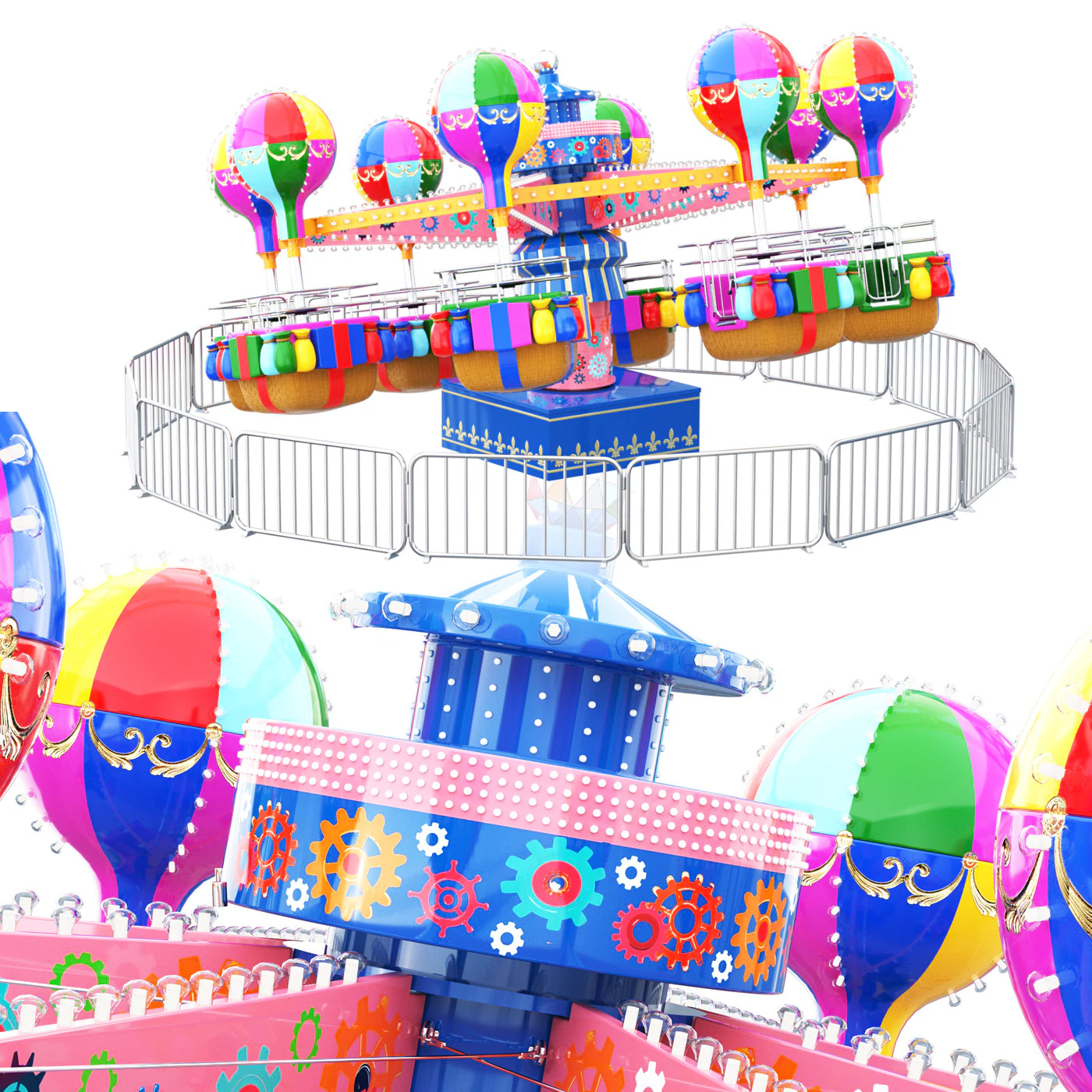 SambaBaloon Carousel 3D Model .c4d .max .obj .3ds .fbx .stl .blend 
