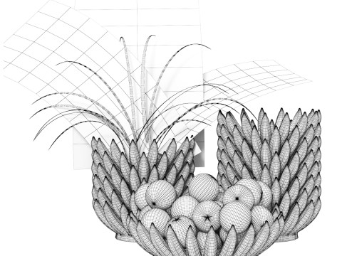 Ceramic Banana Vases Model 3D
