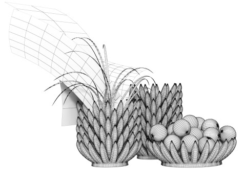 Ceramic Banana Vases Model 3D