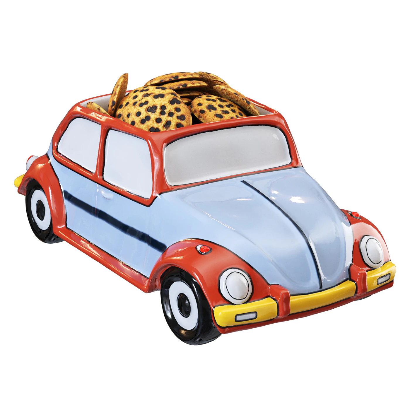 Ceramic Vase VW Beetle 3D Model .c4d .max .obj .3ds .fbx .stl .blend