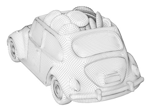 Ceramic Vase VW Beetle 3Dモデル